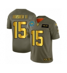 Men's Jacksonville Jaguars #15 Gardner Minshew II Limited Olive Gold 2019 Salute to Service Football Jersey