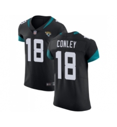 Men's Jacksonville Jaguars #18 Chris Conley Black Team Color Vapor Untouchable Elite Player Football Jersey