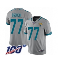 Youth Jacksonville Jaguars #77 Cedric Ogbuehi Silver Inverted Legend Limited 100th Season Football Jersey