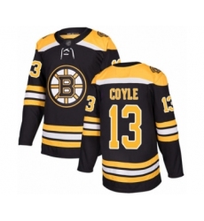 Men's Boston Bruins #13 Charlie Coyle Authentic Black Home Hockey Jersey