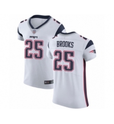 Men's New England Patriots #25 Terrence Brooks White Vapor Untouchable Elite Player Football Jersey