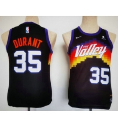 Youth Phoenix Suns #35 Kevin Durant Balck 2022 City Edition Stitched Basketball Jersey