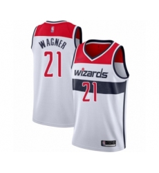Men's Washington Wizards #21 Moritz Wagner Authentic White Basketball Jersey - Association Edition