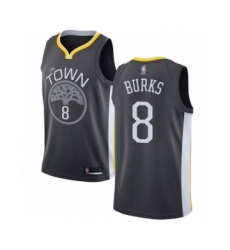 Youth Golden State Warriors #8 Alec Burks Swingman Black Basketball Jersey - Statement Edition