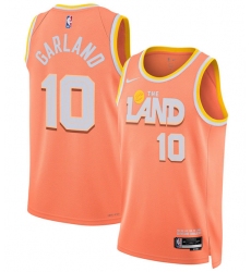 Men's Cleveland Cavaliers #10 Darius Garland Orange 2025-26 City Edition Swingman Stitched Jersey
