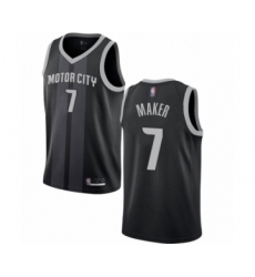 Women's Detroit Pistons #7 Thon Maker Swingman Black Basketball Jersey - City Edition