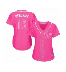 Women's Oakland Athletics #16 Liam Hendriks Authentic Pink Fashion Cool Base Baseball Jersey