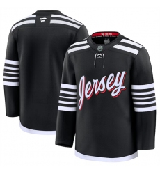 Men's New Jersey Devils Blank Black 2024-25 Alternate Stitched Hockey Jersey