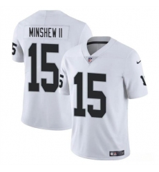 Men's Las Vegas Raiders #15 Gardner Minshew II White Vapor Football Stitched Jersey