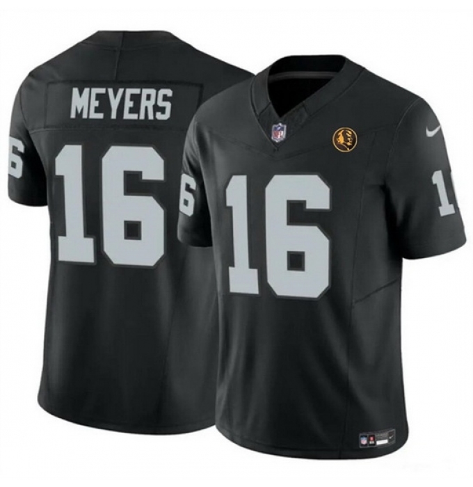 Men's Las Vegas Raiders #16 Jakobi Meyers Black 2023 F U S E With John Madden Vapor Limited Stitched Football Jersey