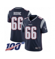 Men's New England Patriots #66 Russell Bodine Navy Blue Team Color Vapor Untouchable Limited Player 100th Season Football Jersey