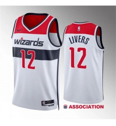 Men's Washington Wizards #12 Isaiah Livers White Association Edition Stitched Basketball Jersey