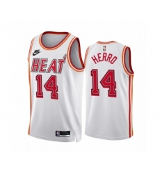 Men's Miami Heat #14 Tyler Herro White Classic Edition Stitched Basketball Jersey