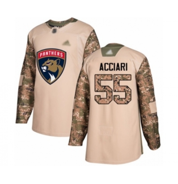 Men's Florida Panthers #55 Noel Acciari Authentic Camo Veterans Day Practice Hockey Jersey