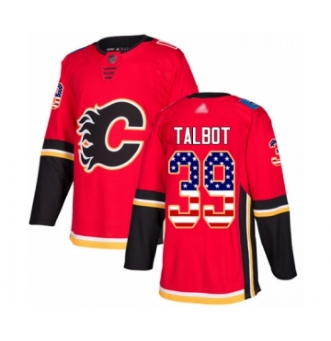 Youth Calgary Flames #39 Cam Talbot Authentic Red USA Flag Fashion Hockey Jersey