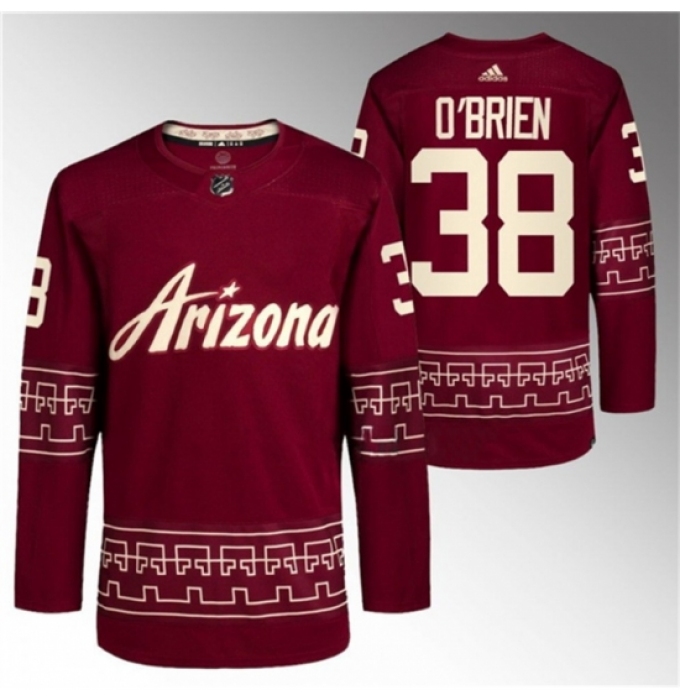 Men's Arizona Coyotes #38 Liam O 27Brien Garnet Alternate Pro Jersey