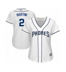 Women's San Diego Padres #2 Nick Martini Authentic White Home Cool Base Baseball Player Jersey