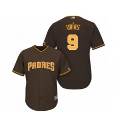 Youth San Diego Padres #9 Luis Urias Authentic Brown Alternate Cool Base Baseball Player Jersey