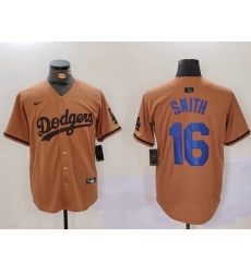 Men's Los Angeles Dodgers #16 Will Smith Olive Cool Base Limited Stitched Jersey