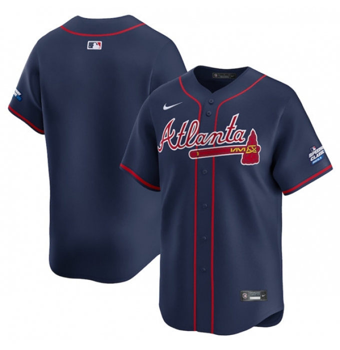 Men's Atlanta Braves Blank Navy 2025 Speedway Classic Alternate Limited Stitched Baseball Jersey