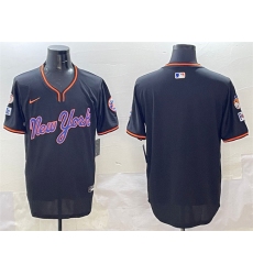 Men's New York Mets Blank Black 2025 Spring Training Stitched Baseball Jersey
