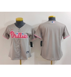 Women's Philadelphia Phillies Blank Grey Cool Base Jersey