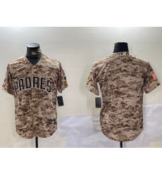 Men's San Diego Padres Blank Camo Cool Base Stitched Jersey