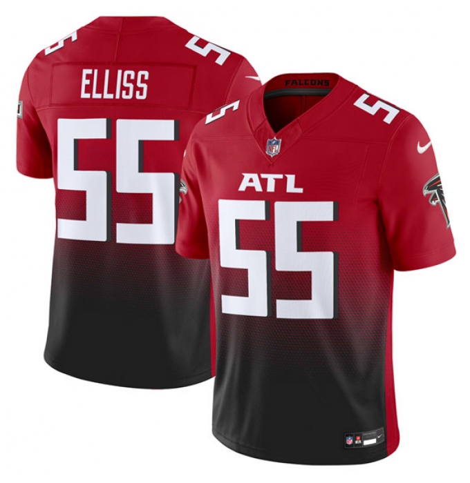 Men's Atlanta Falcons #55 Kaden Elliss Red Black 2025 F.U.S.E Vapor Untouchable Limited Football Stitched Jersey