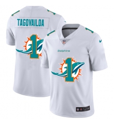 Men's Miami Dolphins #1 Tua Tagovailoa White Nike White Shadow Edition Limited Jersey Men's Miami Dolphins #1 Tua Tagovailoa White Nike White Shadow Edition Limited Jersey