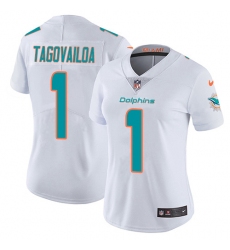 Women's Miami Dolphins #1 Tua Tagovailoa White Stitched Vapor Untouchable Limited Jersey Women's Miami Dolphins #1 Tua Tagovailoa White Stitched Vapor Untouchable Limited Jersey