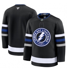 Men's Tampa Bay Lightning Blank Black 2024-25 Alternate Stitched Hockey Jersey