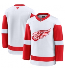 Men's Detroit Red Wings Blank White 2024-25 Away Stitched Hockey Jersey