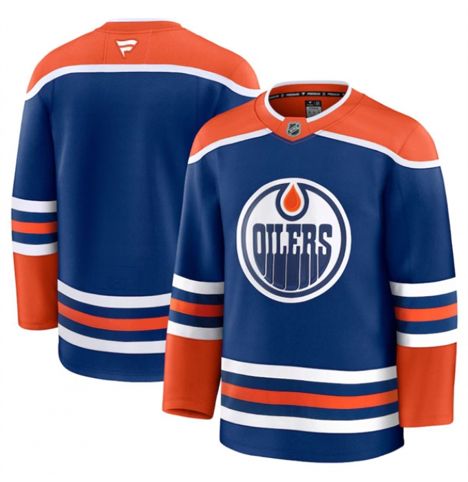 Men's Edmonton Oilers Blank Royal 2024-25 Home Stitched Hockey Jersey