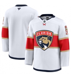 Men's Florida Panthers Blank White 2024-25 Away Stitched Hockey Jersey