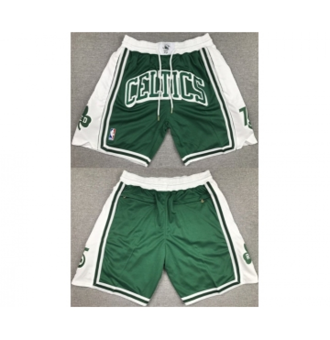 Men's Boston Celtics Green Shorts (Run Small)