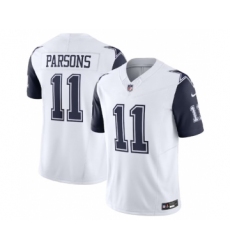 Men's Nike Dallas Cowboys #11 Micah Parsons White 2023 F.U.S.E. Vapor Limited Stitched Football Jersey