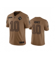 Men's Nike New England Patriots #10 Mac Jones 2023 Brown Salute To Service Limited Football Stitched Jersey