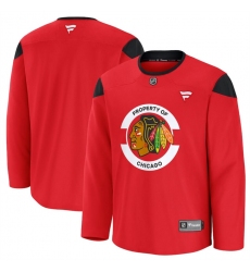 Men's Chicago Blackhawks Red 2024-25 Team Practice Stitched Hockey Jersey