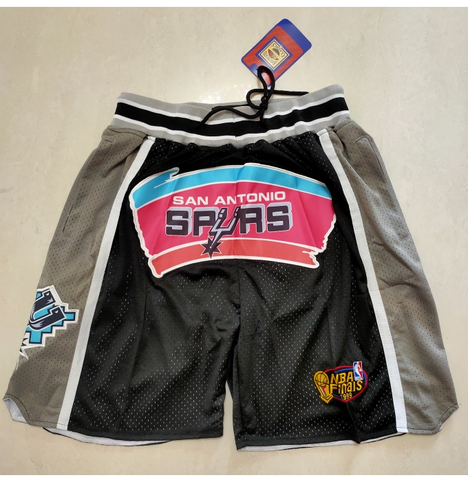 Men's San Antonio Spurs Black-Gray Shorts