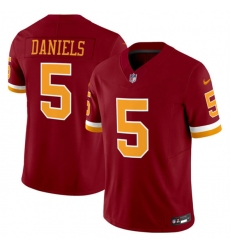 Men's Washington Commanders #5 Jayden Daniels Burgundy 2025 F.U.S.E. Throwback Limited Football Stitched Jersey