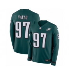 Youth Nike Philadelphia Eagles #97 Destiny Vaeao Limited Green Therma Long Sleeve NFL Jersey