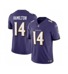 Men's Baltimore Ravens #14 Kyle Hamilton Purple 2023 F.U.S.E Vapor Jersey Men's Baltimore Ravens #14 Kyle Hamilton Purple 2023 F.U.S.E Vapor Jersey