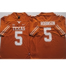 Men's Texas Longhorns #5 Bijan Robinson Yellow 2022 Vapor Untouchable Stitched Nike Jersey