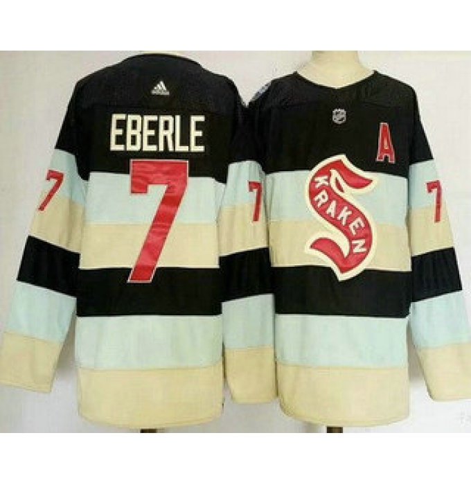 Men's Seattle Kraken #7 Jordan Eberle Navy 2024 Winter Classic Authentic Jersey