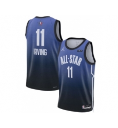 Men's 2023 All-Star #11 Kyrie Irving Blue Game Swingman Stitched Basketball Jersey