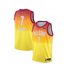 Men's 2023 All-Star #7 Kevin Durant Orange Game Swingman Stitched Basketball Jersey