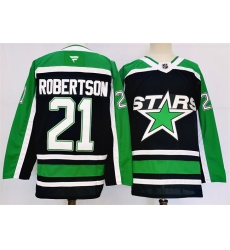 Men's Dallas Stars #21 Jason Robertson Black 2024-25 Reverse Retro Stitched Jersey