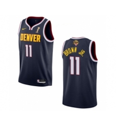 Men's Denver Nuggets #11 Bruce Brown Navy 2023 Finals Champions Icon EditionStitched Basketball Jersey