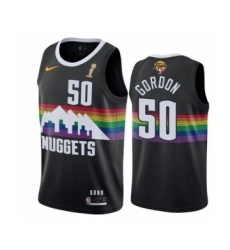 Men's Denver Nuggets #50 Aaron Gordon Black 2023 Finals Champions City Edition Stitched Basketball Jersey