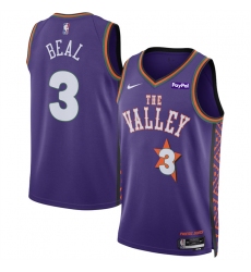 Men's Phoenix Suns #3 Bradley Beal Purple 2024-25 City Edition Stitched Basketball Jersey